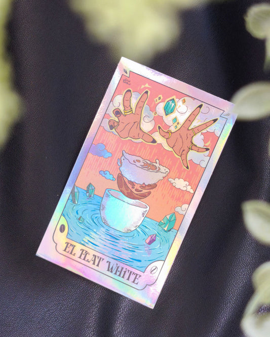 El Flat White | Holographic Sticker